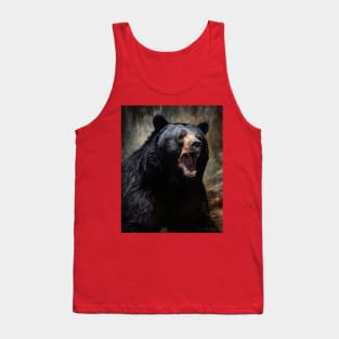 Oil paint, Hyperrealism, Amazing Zoo Black bear Tank Top